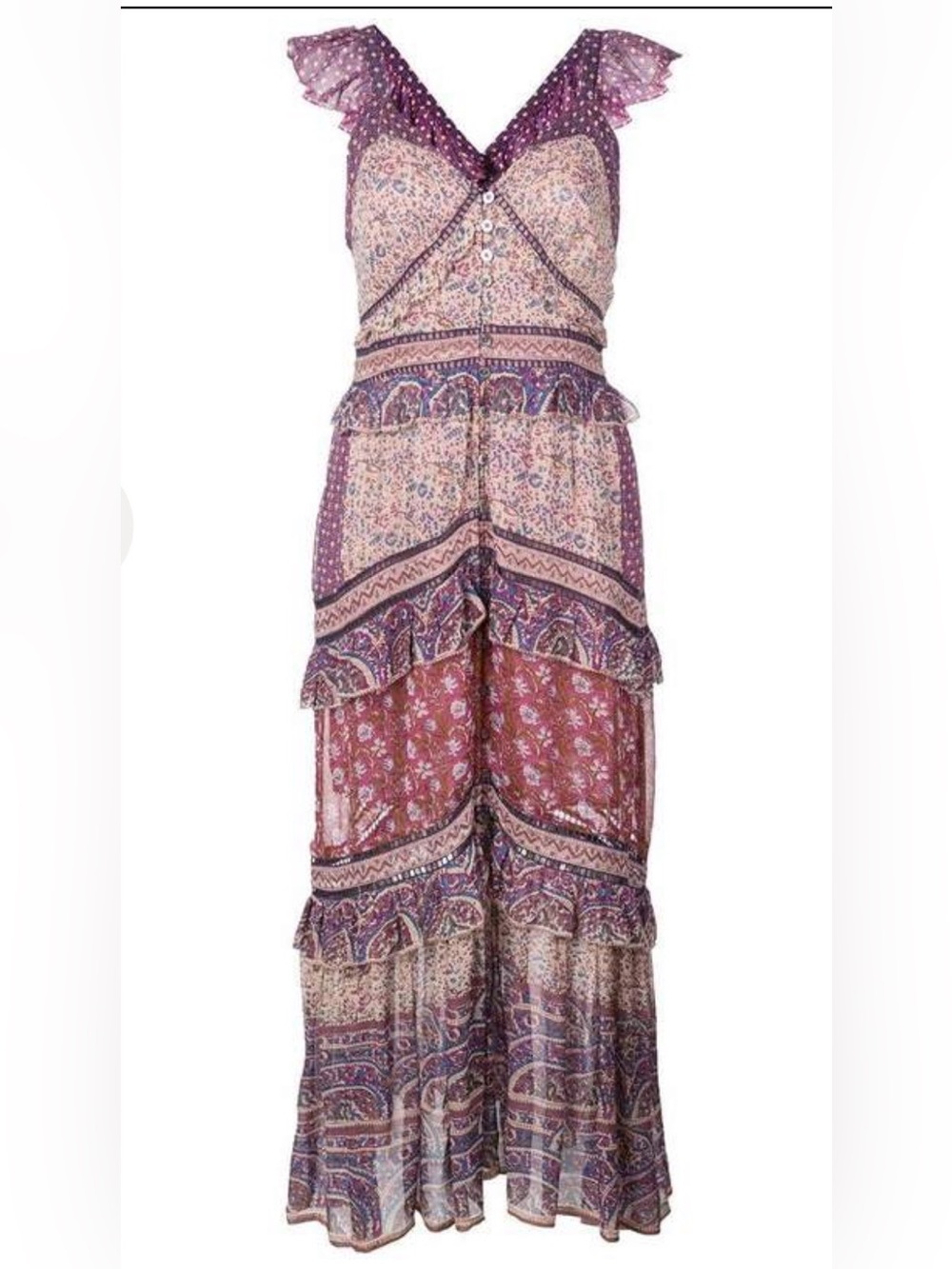 Sea Bella sleeveless ruffle dress / orchid